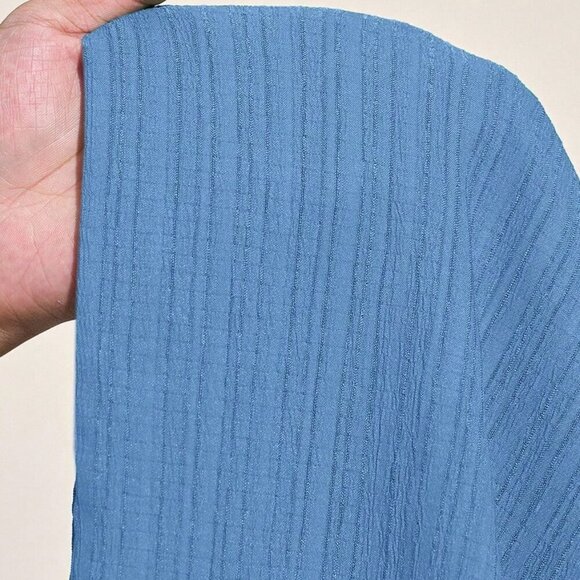 Blue Casual Women's Full Length wide legging flowy Pants - Picture 7 of 7